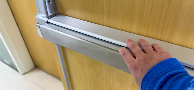 Installing a Push Bar on a Door Mundelein